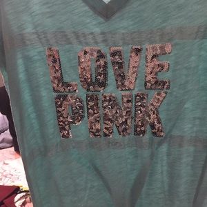 Aqua love pink T-shirt